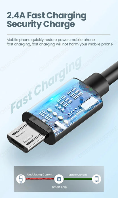 Type C to Micro USB Cable USB Type-C Adapter Fast Charger