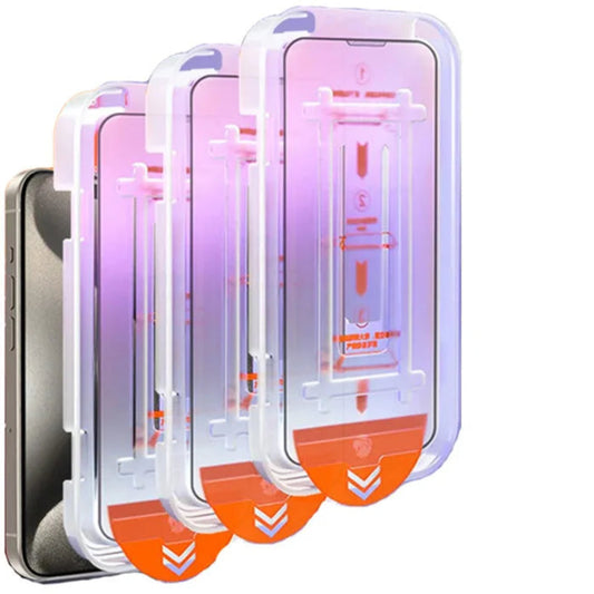 3Pcs Oleophobic iPhone Screen Protector Dust Free Glass Pack