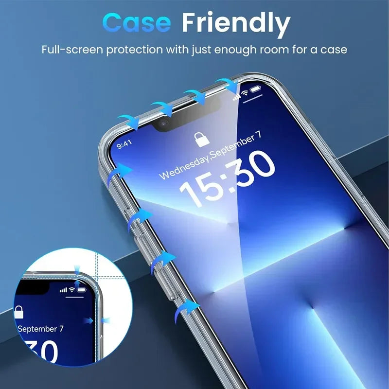 5Pcs Tempered Glass iPhone Screen Protector Tempered Glass