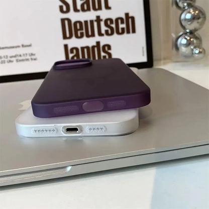 Matte Ultra-Thin iPhone MagSafe Case Shockproof Translucent
