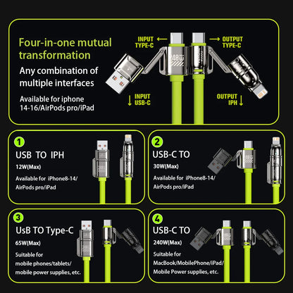 4-in-1 Fast Charging Cable 240W | Multi Device Charger