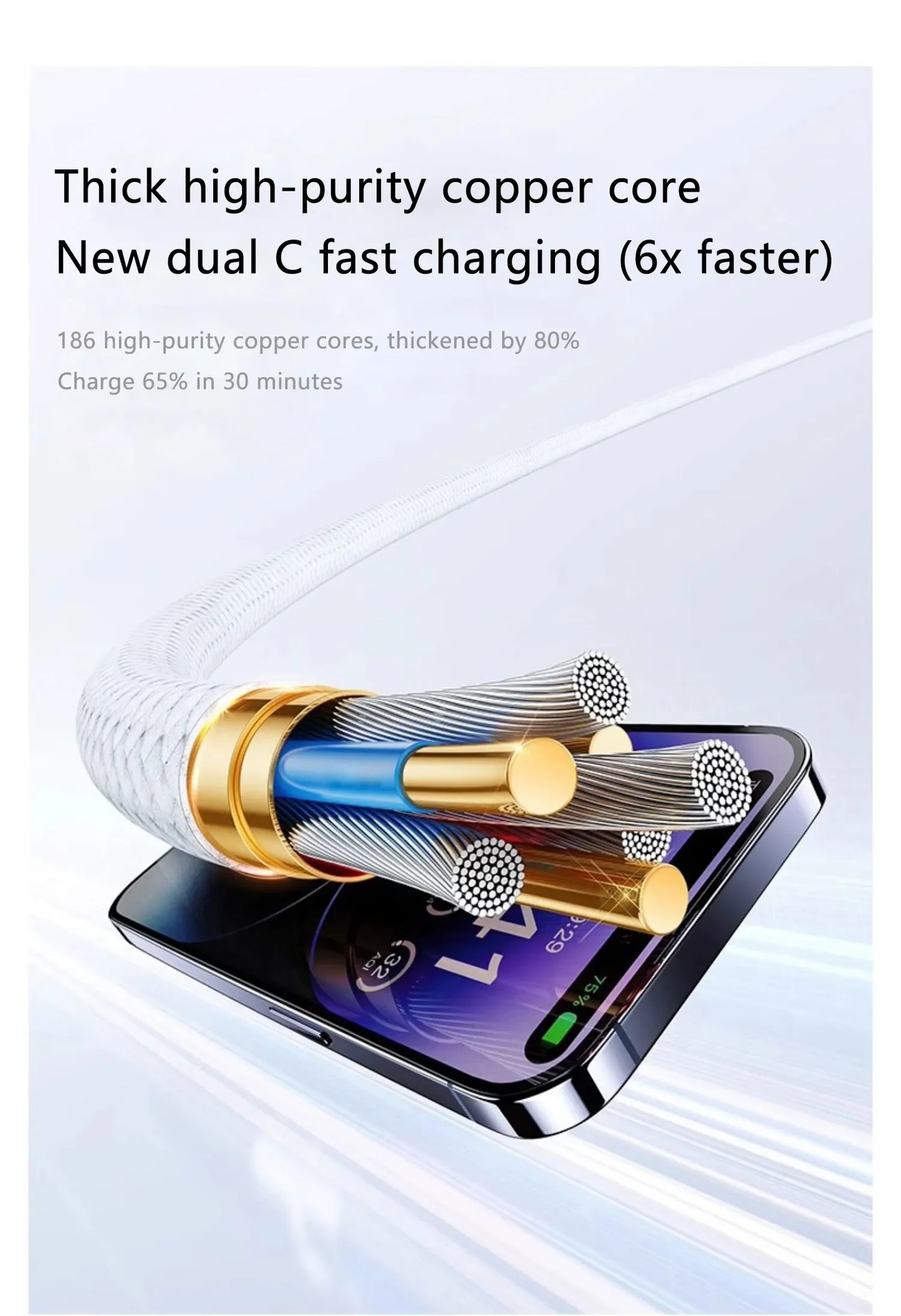Original USB-C Cable For iPhone Fast Charging Type C Cable
