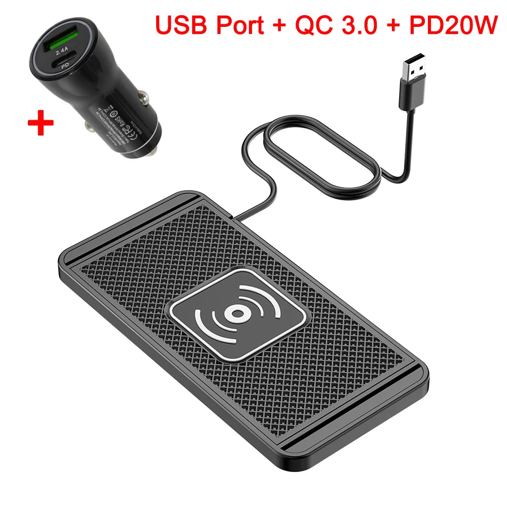 Car Wireless Charging Pad | Fast Wireless Charger for iPhone