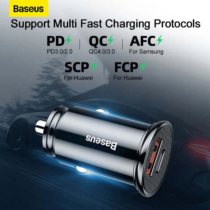 Baseus USB Car Charger Fast Charging | Car USB Charger iPhone