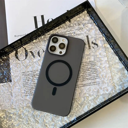 Matte Ultra-Thin iPhone MagSafe Case Shockproof Translucent