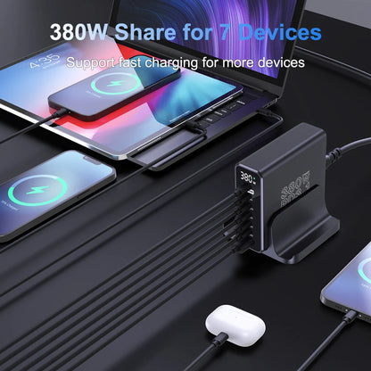 Ubigbuy 380W GaN USB C Charger Fast Charger for iPhone