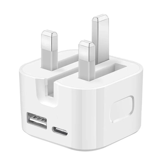 Fast USB C Power Adapter UK Plug 20W 25W iPhone Samsung