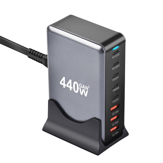 440W GaN USB C 8-Port PD Charger Fast For iPhone16 15