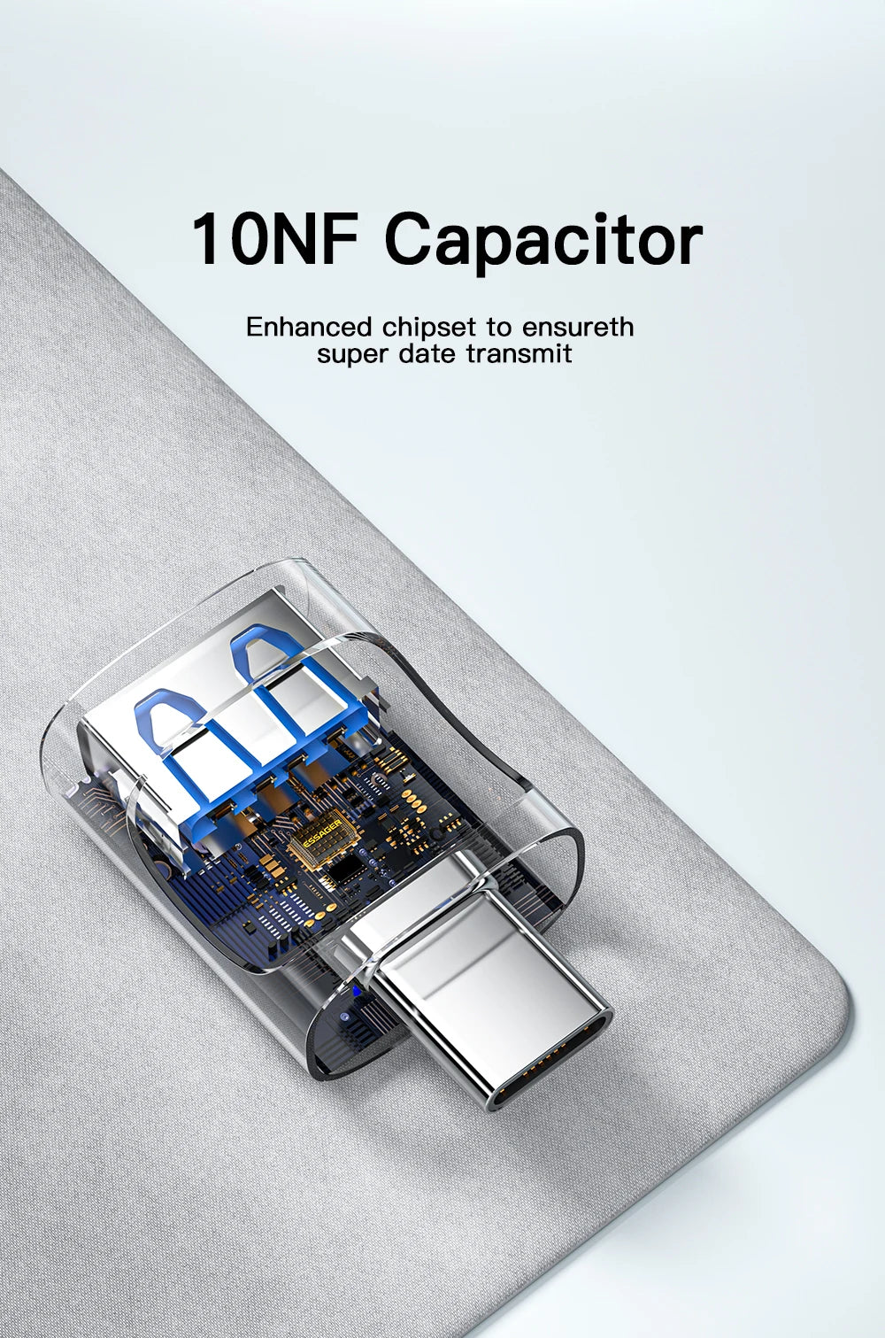 Essager USB 3.0 To Type C OTG Adapter USB A Type C Male To Micro Type C USB A Female Converter For Macbook Laptops Card Reader