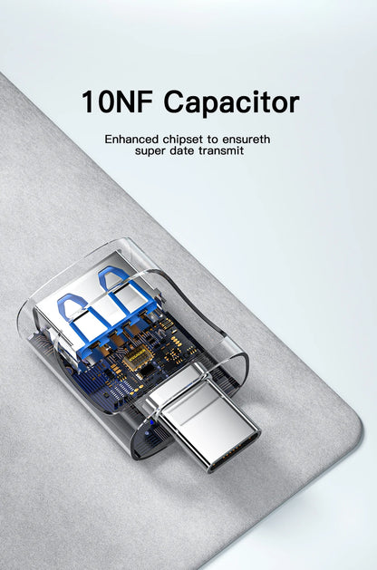Essager USB 3.0 To Type C OTG Adapter USB A Type C Male To Micro Type C USB A Female Converter For Macbook Laptops Card Reader