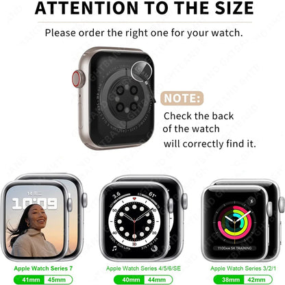 Glass+Cover For Apple Watch case 9 8 7 6 SE 5 iWatch Accessorie Screen Protector Apple watch serie 44mm 40mm 41mm 45mm 42mm 38mm