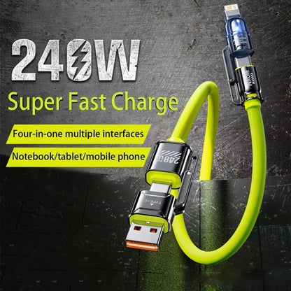 4-in-1 Fast Charging Cable 240W | Multi Device Charger