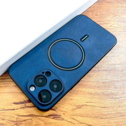 Luxury PU Leather Deer MagSafe Case iPhone 16–12 Pro