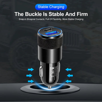 66W USB Car Charger | Wireless Fast Charging Adapter