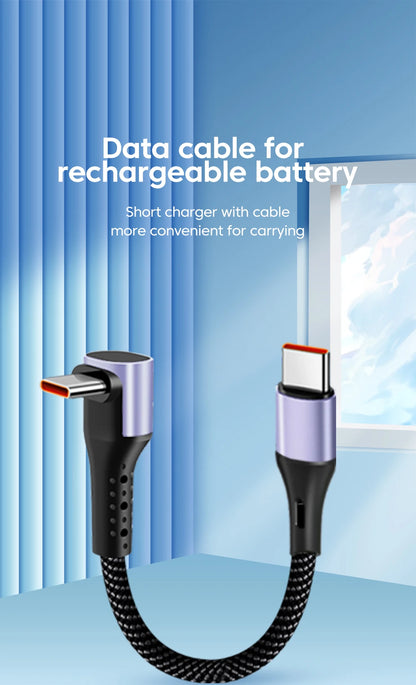 15CM 30CM Short Elbow Type C to USB C Cable Fast Charging For Iphone16 15 Xiaomi Samsung Huawei Power BanK USB Type C Data Cable