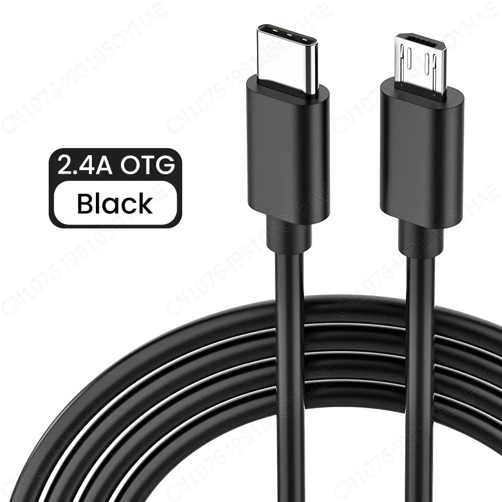 Type C to Micro USB Cable USB Type-C Adapter Fast Charger