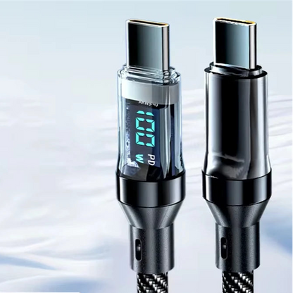 NNBILI 120W Fast Charging Type C USB Cable with LED Display