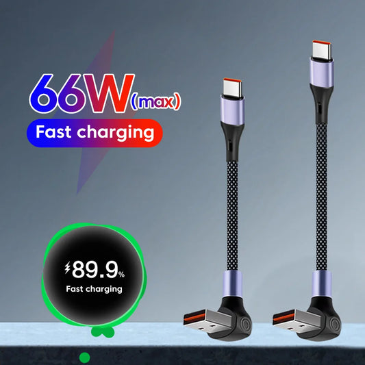 15CM 30CM Short Elbow Type C to USB C Cable Fast Charging For Iphone16 15 Xiaomi Samsung Huawei Power BanK USB Type C Data Cable