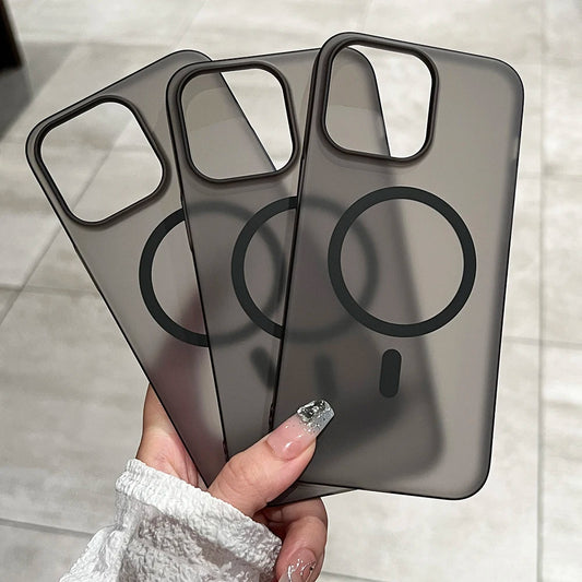 Matte Ultra-Thin iPhone MagSafe Case Shockproof Translucent