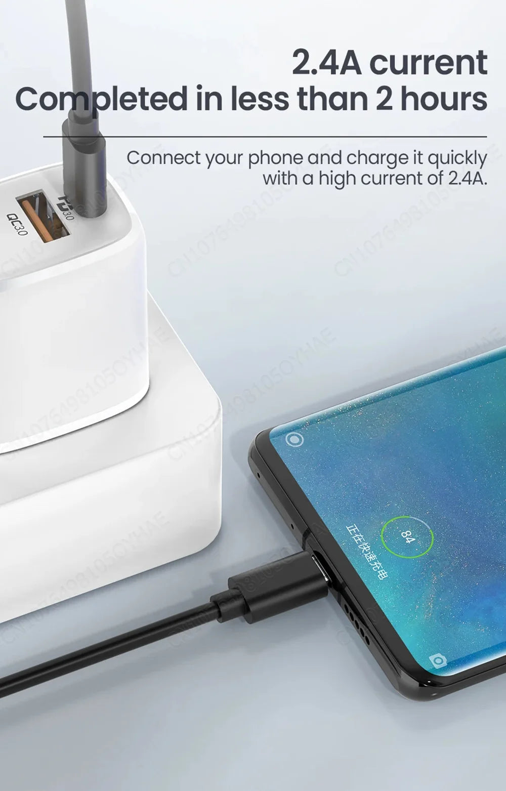 Type C to Micro USB Cable USB Type-C Adapter Fast Charger