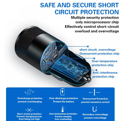 66W USB Car Charger | Wireless Fast Charging Adapter