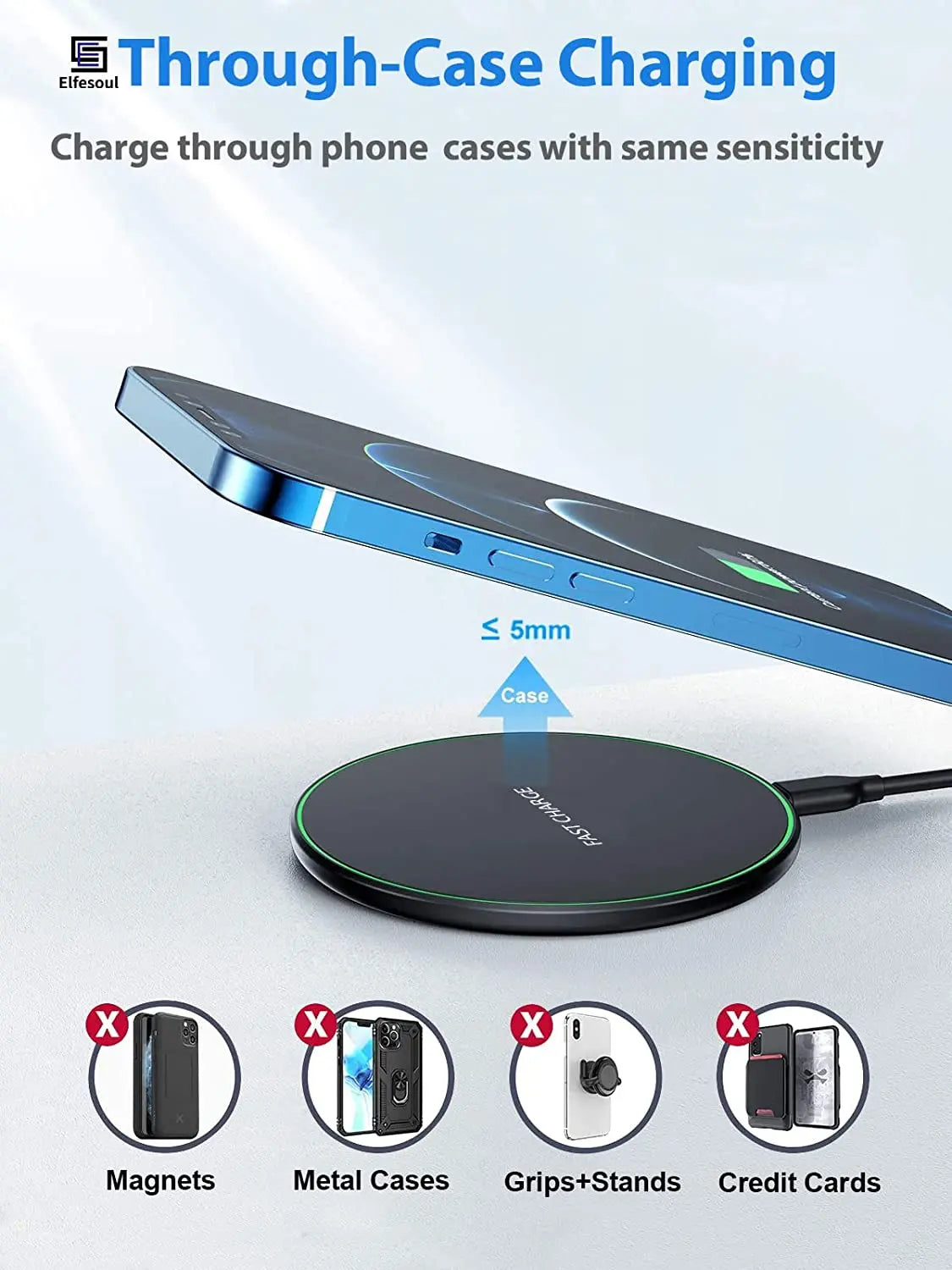 200W Wireless Charger | Fast Induction Charging Pad iPhone
