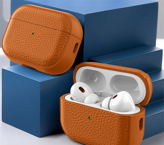 Leather Texture Case For Apple Airpods