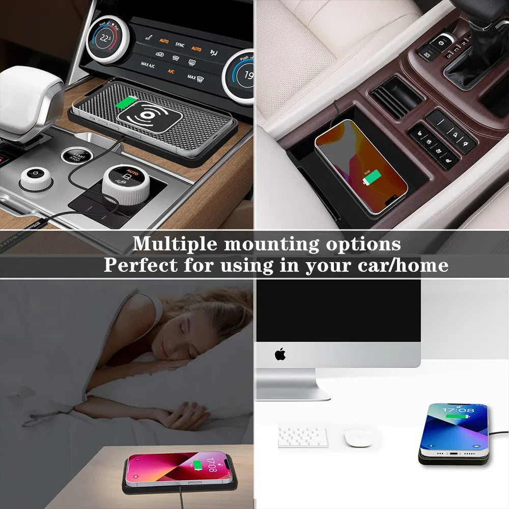 Car Wireless Charging Pad | Fast Wireless Charger for iPhone