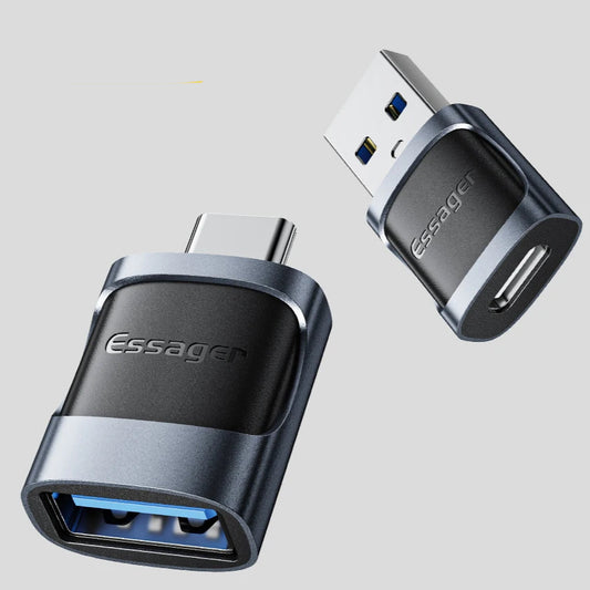 Essager USB 3.0 To Type C OTG Adapter USB A Type C Male To Micro Type C USB A Female Converter For Macbook Laptops Card Reader