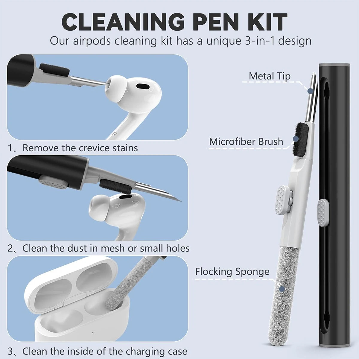 AirPods Pro Case Cover with Cleaner Kit