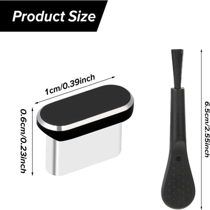 USB C Dust Plug & Brush Set for iPhone Samsung Charging Port