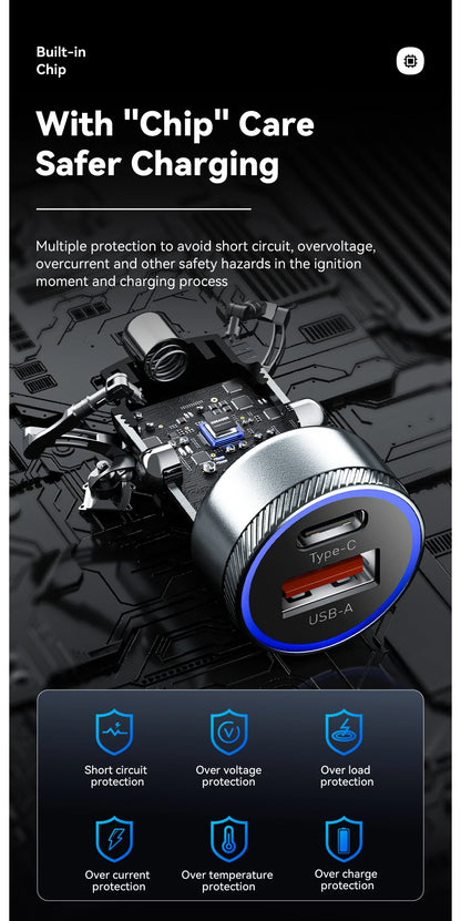 Essager 54W USB Car Charger | Fast Charging for iPhone
