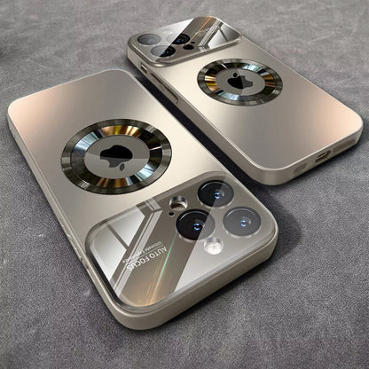 Luxury Glass Lens MagSafe Wireless Charging iPhone Case